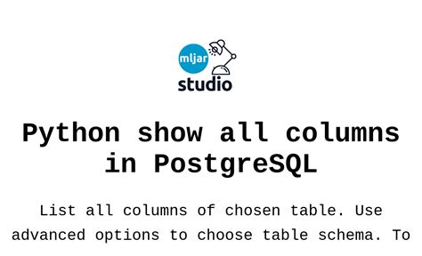 show columns postgres