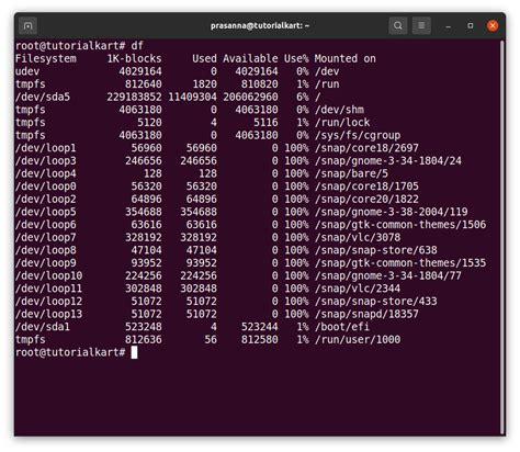 show drive space linux