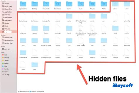 show hidden folders osx