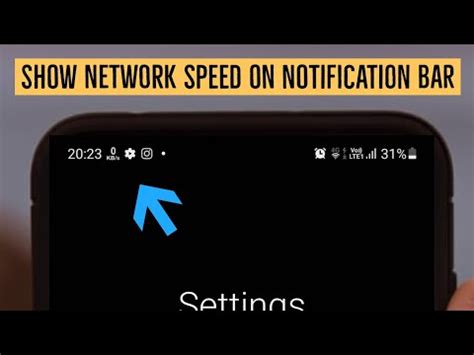 show internet speed in notification bar