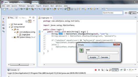show message box in java