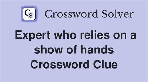 show of hands crossword