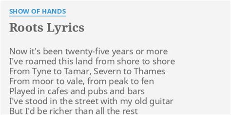 show of hands roots chords