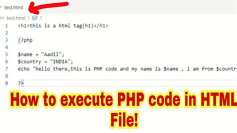 show php in html