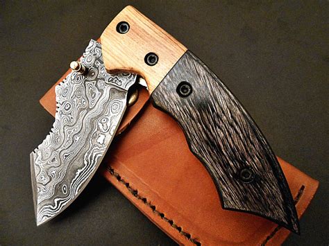 shurap Damascus Folding Knife