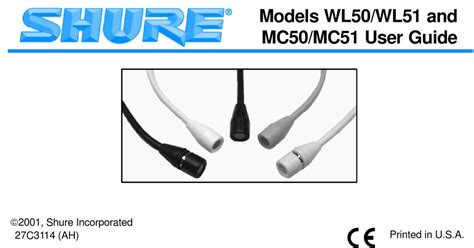 Full Download Shure Wl50 User Guide 