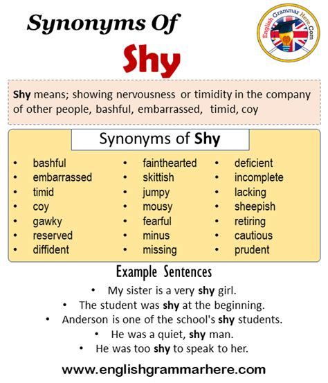 Shy Synonym