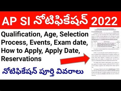 Si Notification 2022 Ap