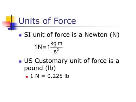 Si Unit For Force