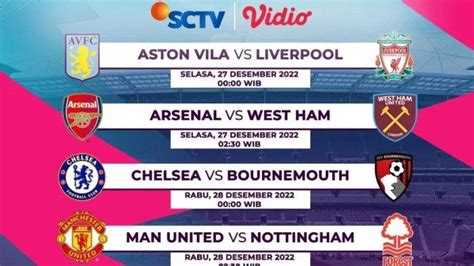 SIARAN LANGSUNG LIGA INGGRIS SCTV HARI 🟩 Hasil Bola Tadi Malam - Skor Akhir Pertandingan Sepakbola Hari Ini