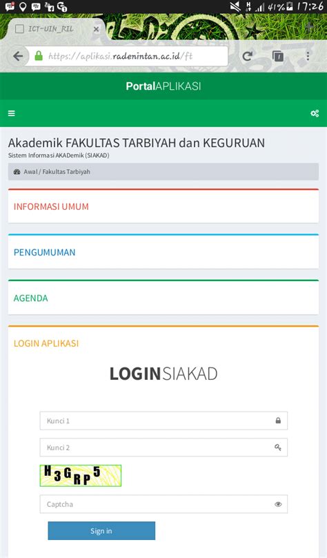 SIARIL UIN RIL LOGIN - Login | UIN Raden Intan Lampung