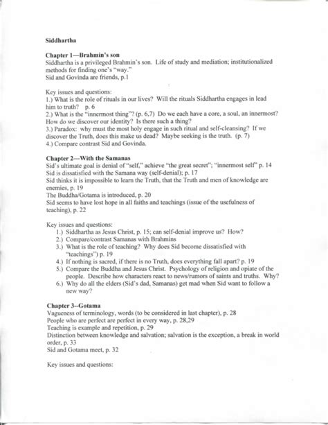 Full Download Siddhartha Study Guide Questions Answer Key 