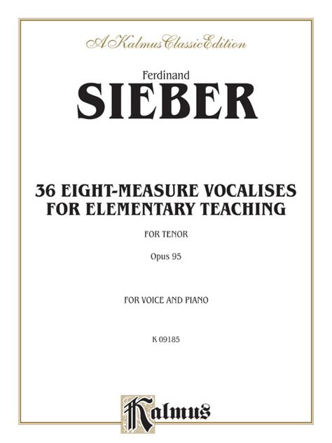 Sieber Vocalises Tenor
