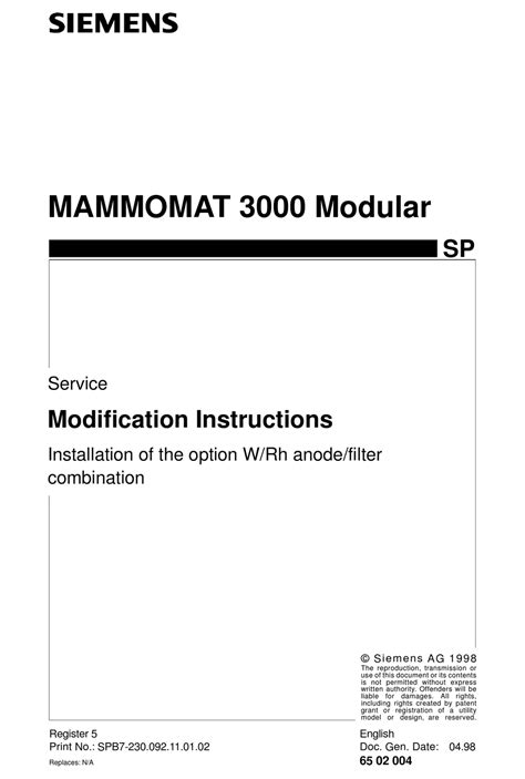 Read Siemens Mammomat 3000 Manual File Type Pdf 