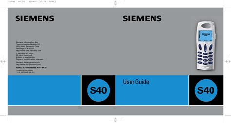 Read Siemens S40 User Guide 