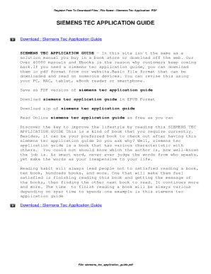 Full Download Siemens Tec Application Guide 