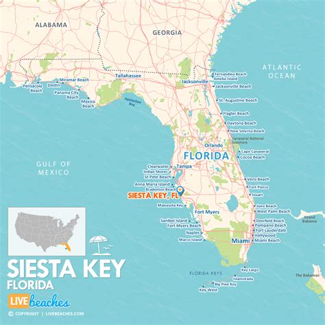 siesta beach florida map