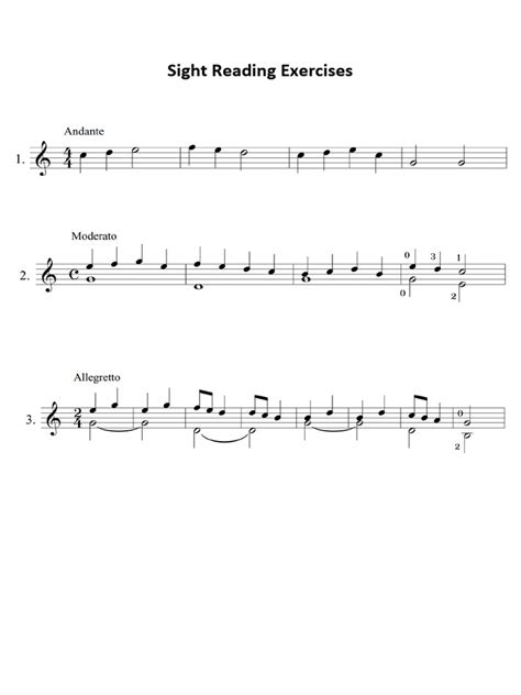 Sight Reading For The Classical Guitar Level Iv V A