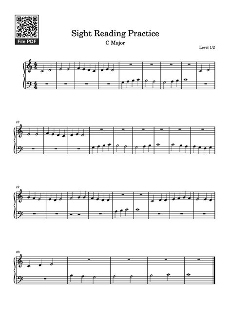 Sight Reading Music Practice