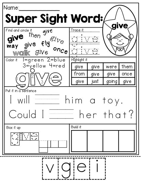 Sight Word First Worksheets Super Teacher Worksheets Sight Word Worksheets First Grade - Sight Word Worksheets First Grade