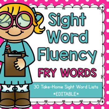 Sight Word Fluency Fry A Teeny Tiny Teacher 2nd Grade Fry Sight Words - 2nd Grade Fry Sight Words