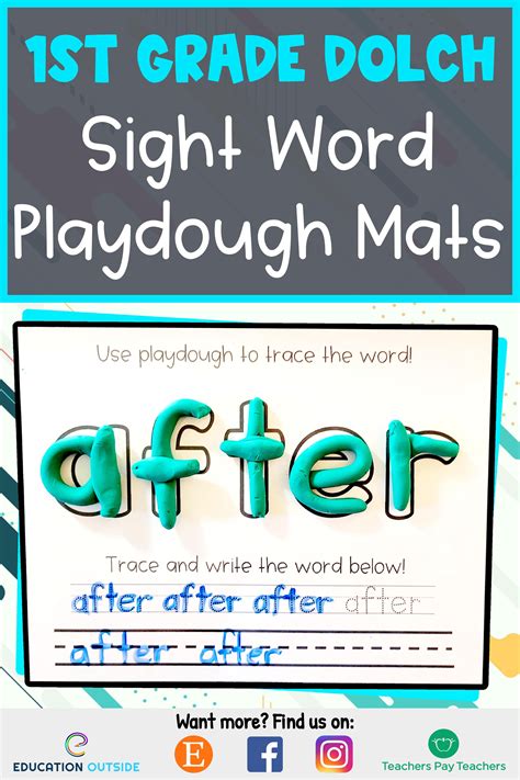 Sight Word Playdough Mats 1st Grade Dolch Printable 1st Grade Sight Words Dolch - 1st Grade Sight Words Dolch