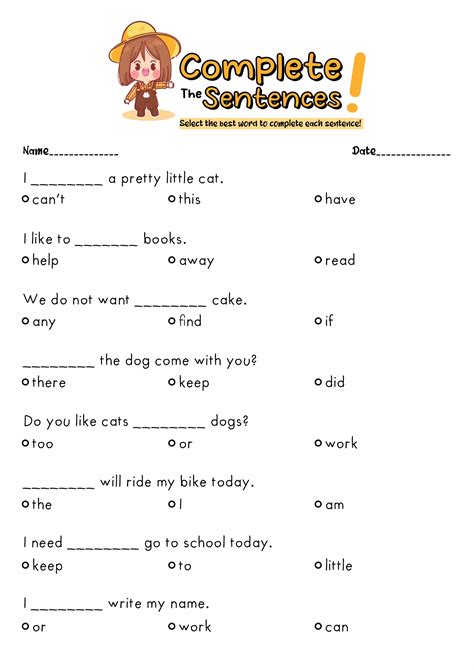 Sight Word Sentences Worksheet Free Printout For Kids Recalling Sentences Worksheet - Recalling Sentences Worksheet