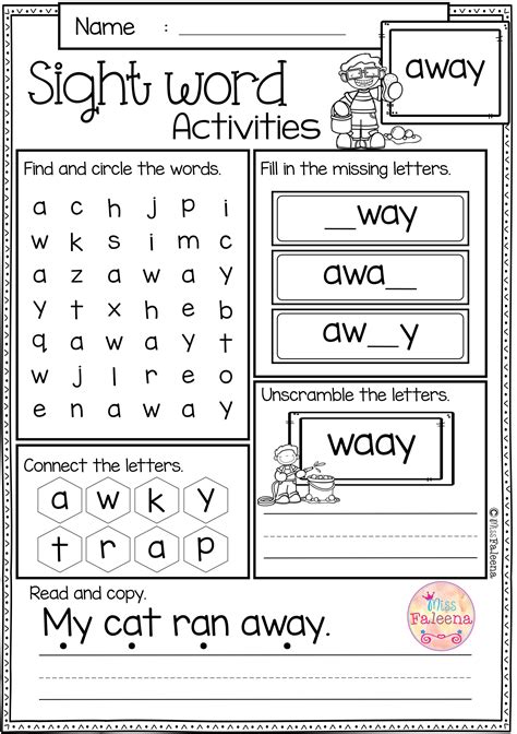 Sight Word Worksheets 1st Grade   Browse Printable 1st Grade Sight Word Worksheets Education - Sight Word Worksheets 1st Grade