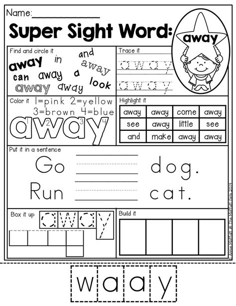Sight Word Worksheets Individual Words Super Teacher Worksheets Sight Word Worksheet Generator - Sight Word Worksheet Generator