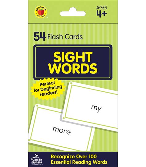 Sight Words Flash Cards Brighter Child Flash Cards