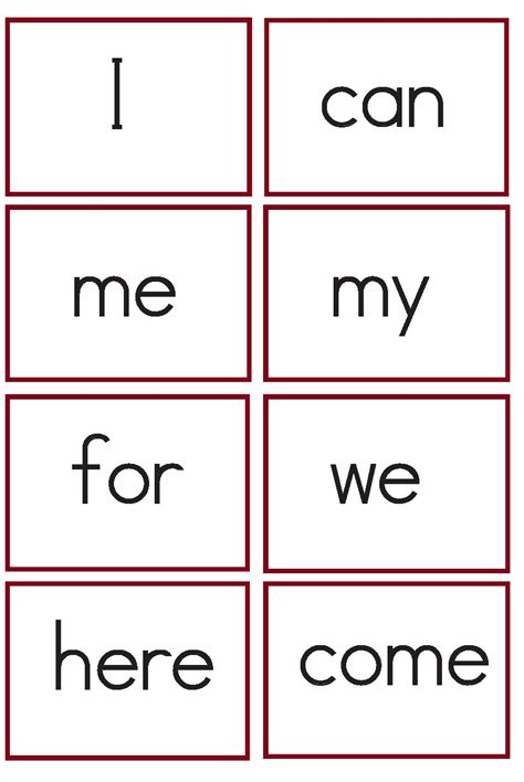 Sight Words Flash Cards Sight Words Teach Your Grade K Sight Words - Grade K Sight Words