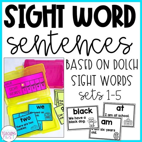 Sight Words In Sentences Creatively Teaching First Sentences Using Sight Words - Sentences Using Sight Words