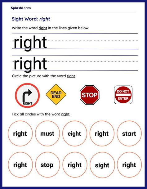 Sight Words Right Words Worksheets 99worksheets Third Grade Sight Words Worksheets - Third Grade Sight Words Worksheets