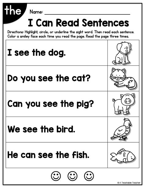 Sight Words Sentence Builder Reading For Kids Edu First Grade Sentences With Sight Words - First Grade Sentences With Sight Words