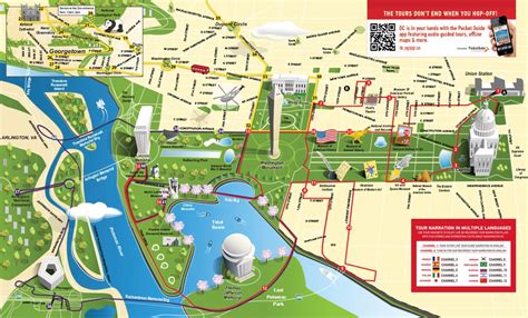sightseeing map of washington dc