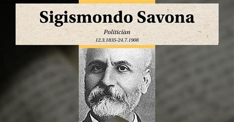 sigismondo savona biography examples