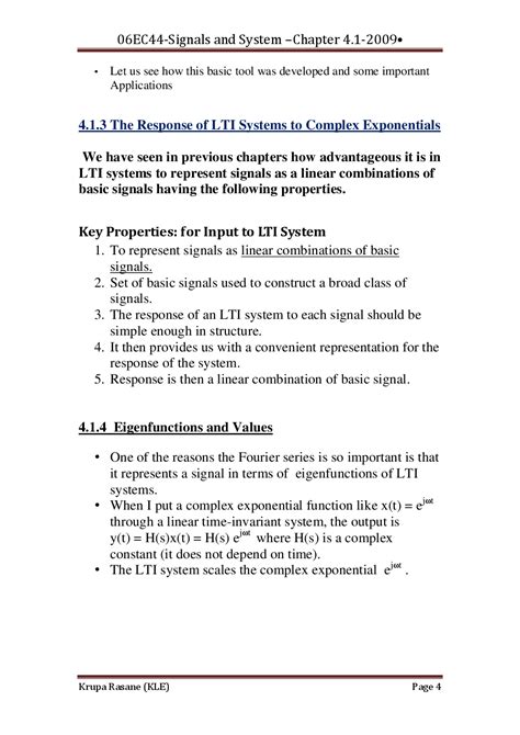 signals and system vtu notes