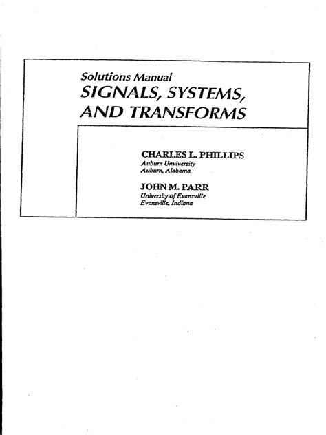 Signals And Systems Solution