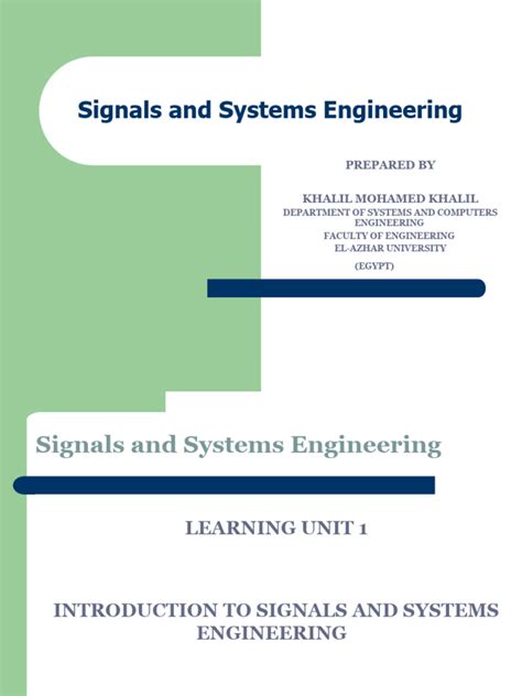 Read Signals And Systems Engineering 