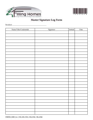 Download Signature Log Template 