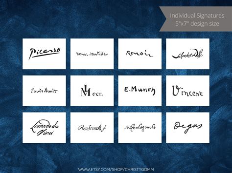 signatures and monograms