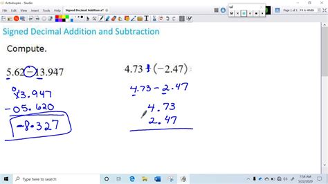 Signed Decimal Addition And Subtraction Youtube Signed Decimal Addition And Subtraction - Signed Decimal Addition And Subtraction