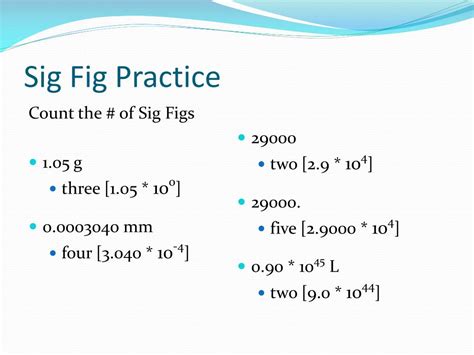 Significant Figures Exponents And Scientific Notation