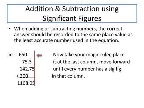 Significant Figures Rules Addition Subtraction Multiplication Division