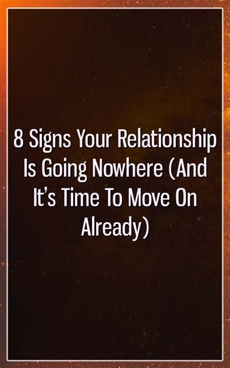 signs dating going nowhere