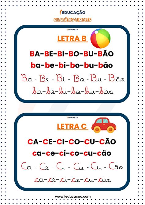 Silabário Simples Para Imprimir