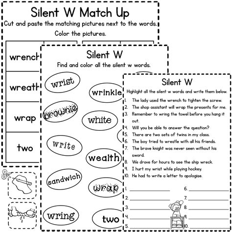 Silent W Phonics Worksheets And Games Galactic Phonics Silent Consonant Worksheet - Silent Consonant Worksheet