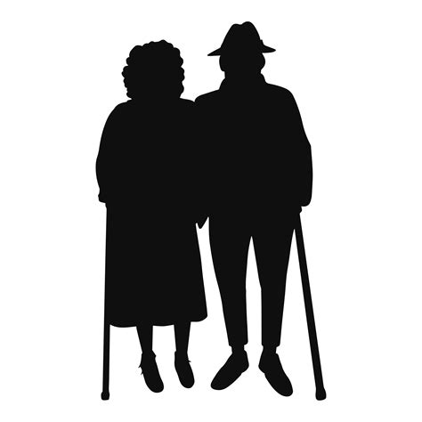silhouette elderly