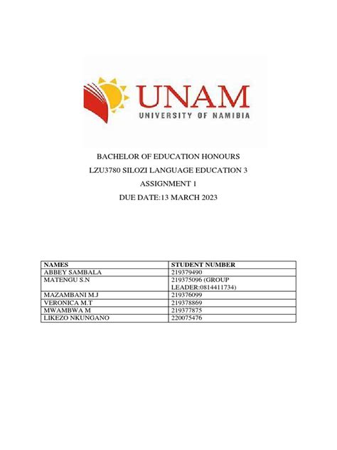 Read Silozi Language Unam Exam Question Papers 