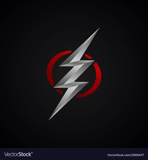 Silver Lightning Bolt Logo